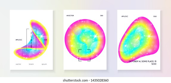 Fluid dynamic. Wavy frame. Digital layered hologram. Soft invitation. Modern holographic gradient, blur, mesh, blend. Futuristic background. Fluid dynamic with shapes and elements.