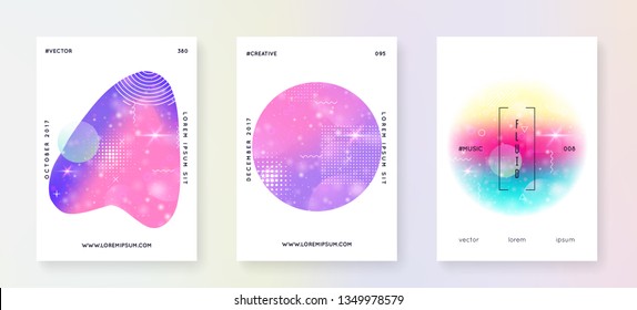 Fluid dynamic. Wavy layered hologram. Soft poster. Modern holographic gradient, blur, mesh, blend. Cosmic design. Futuristic background. Fluid dynamic with shapes and elements.