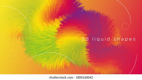 Fluid Dynamics. Neon Flyer. Abstract Template. Colorful Creative Shape. Vibrant Movement. Fluid Dynamics. Digital Gradient Poster. Wave Geometric Concept. Graphic Motion. 3d Fluid Dynamics.
