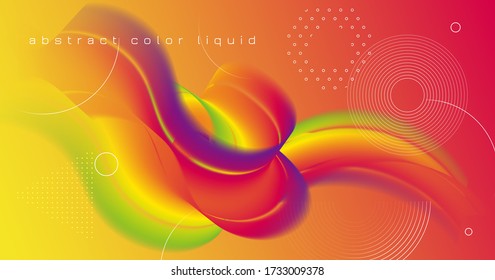 Fluid Dynamics. Wave Cover. Vibrant Template. Colorful Futuristic Design. Gradient Motion. Fluid Dynamics. Music Abstract Banner. Neon Geometric Pattern. Graphic Movement. Flow Fluid Dynamics.