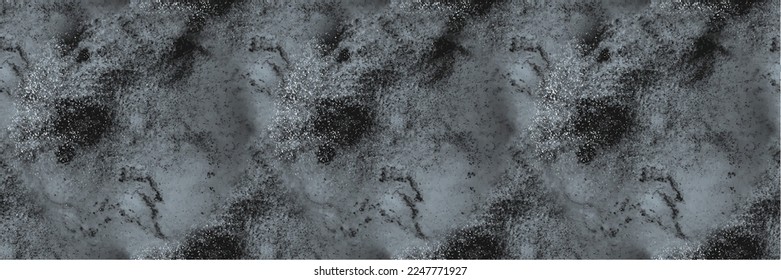 Fluid Elegant Splash. Black Dark Stone. Grey Abstract Watercolor. Grey Light Texture. Black Marble Background. Black Water Color Marble Floor. Luxury Alcohol Ink Background. Vector Abstract Template.