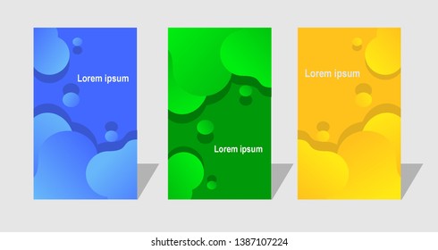 Fluid elements with bright gradient. Creative illustration for banner, web, landing, page, cover, ad, greeting, card promotion, print.