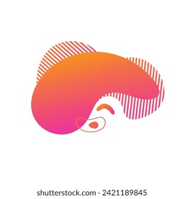 Fluid flat color design. abstract liquid shape vector illustration template