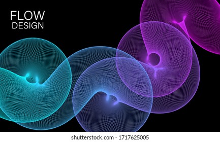 Fluid Flow. Abstract 3d Flow Shape. Fluid Wave. Liquid Colors. Smoke Design. 3d Wave. Colorful Texture. Flow Design. Smoke Wave. Abstract Vector.