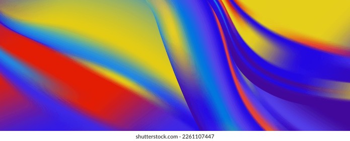 Fluid flow background. Fluid wave pattern. Summer poster. Colorful gradient. Abstract cover. Liquid wave. Vibrant color.