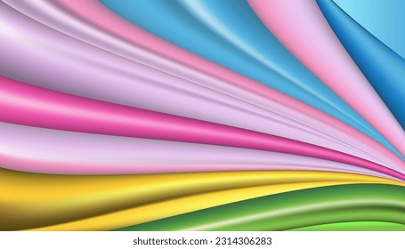 Fluid flow background with fluid wave pattern. Colorful gradient abstract cover. Liquid wave and vibrant color poster