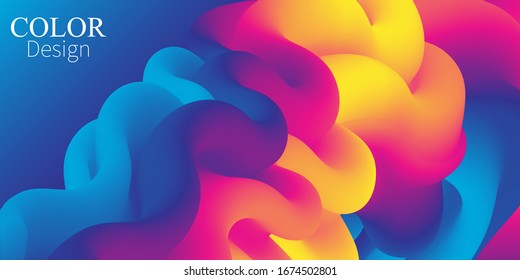  Flüssigkeitsfluss. Tintenpatsch. Flüssige Farbe. Flüssigkeitsform. Abstrakter Fluss. Lebhafte Farbe. Trendy Poster. Farbenfrohe Farbgebung. Tinte in Wasser.3d Wave. Flüssigkeitsfarben. Flüssige Form. Fluss Wave.