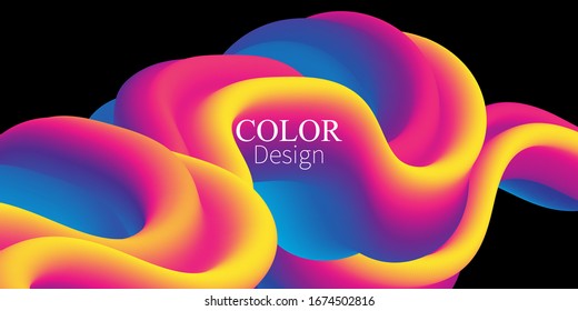  Flujo fluido. Esplash de tinta. Color líquido. Forma fluida. Flujo abstracto. Color vibrante. Afiche de moda. Degradado colorido. Tinta En El Agua.Ola 3d. Colores fluidos. Forma líquida. Ola de flujo.
