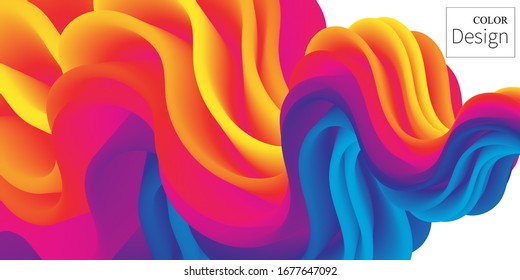  Flujo fluido. Esplash de tinta. Color líquido. Forma fluida. Flujo abstracto. Color vibrante. Afiche de moda. Degradado colorido. Tinta En El Agua.Ola 3d. Colores fluidos. Forma líquida. Ola de flujo.