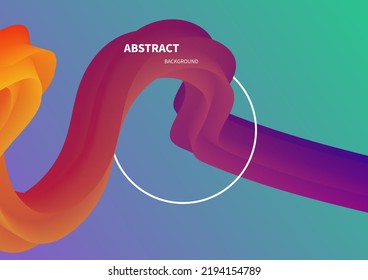 curva líquida de flujo de fluido con gradiente dinámico de mezcla púrpura, fondo abstracto de forma de marco.diseño gráfico de ondas flexibles para banner científico, plantilla de red de internet multicolor.vector de comunicación