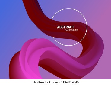 curva líquida de flujo de fluido con gradiente dinámico de mezcla púrpura, fondo abstracto de forma de marco.diseño gráfico de ondas flexibles para banner científico, plantilla de red de internet multicolor.vector de comunicación