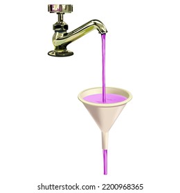 fluid flow regulation example tap threw funnel