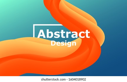 Fluid flow. Trendy color shape. Abstract background. Futuristic design poster. Colorful gradient cover. Vector.