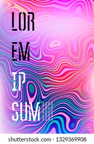 Fluid flowing colors motion effect, holographic abstract background.  Liquify Lines. Applicable for covers, brochures, flyers, presentations, banners. Vector modern illustration.