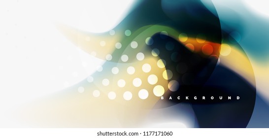 Fluid flowing wave abstract background, vector techno design