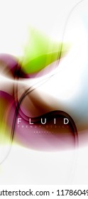 Fondo abstracto de onda fluida, diseño de tecnología vectorial