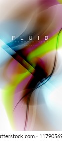 Fondo abstracto de onda fluida, diseño de tecnología vectorial