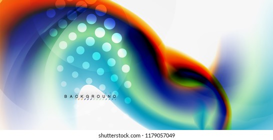 Abstrakter Hintergrund der Fließwelle, Vektorgrafik-Design