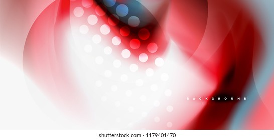 Fluid flowing wave abstract background, vector techno design