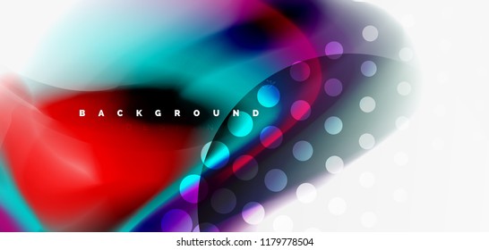 Fluid flowing wave abstract background, vector techno design