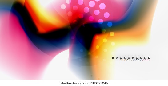 Fluid flowing wave abstract background, vector techno design