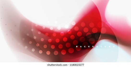 Fluid flowing wave abstract background, vector techno design
