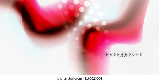 Fluid flowing wave abstract background, vector techno design