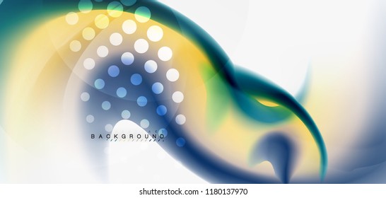 Fondo abstracto de onda fluida, diseño de tecnología vectorial