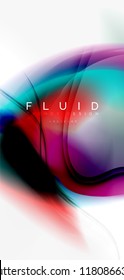 Fondo abstracto de onda fluida, diseño de tecnología vectorial