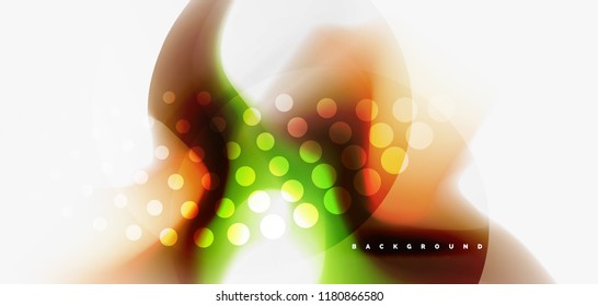 Fluid flowing wave abstract background, vector techno design