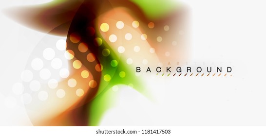 Fluid flowing wave abstract background, vector techno design