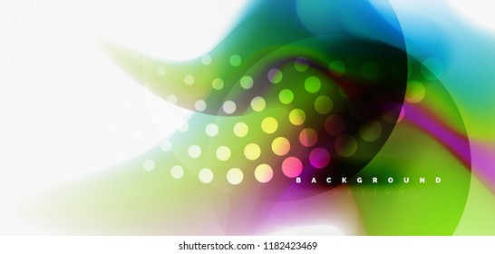 Fluid flowing wave abstract background, vector techno design