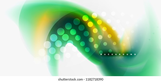 Fluid flowing wave abstract background, vector techno design