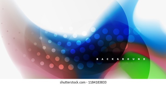 Fluid flowing wave abstract background, vector techno design