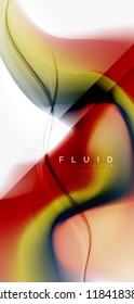 Fondo abstracto de onda fluida, diseño de tecnología vectorial
