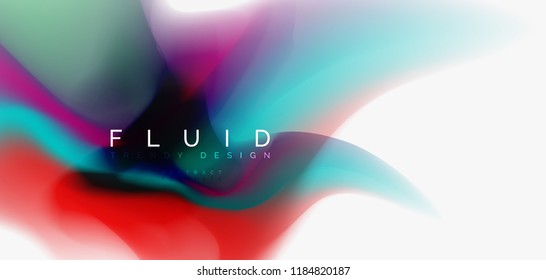Fondo abstracto de onda fluida, diseño de tecnología vectorial