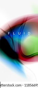 Fondo abstracto de onda fluida, diseño de tecnología vectorial