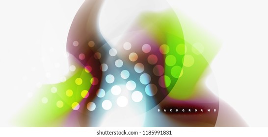Fluid flowing wave abstract background, vector techno design