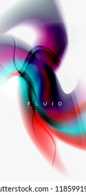 Fondo abstracto de onda fluida, diseño de tecnología vectorial