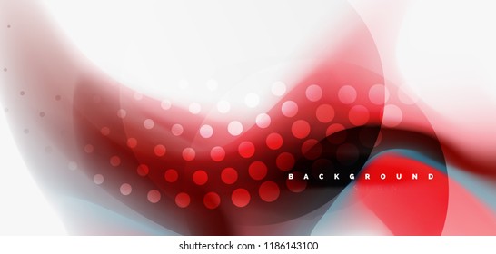 Fluid flowing wave abstract background, vector techno design
