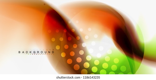 Fluid flowing wave abstract background, vector techno design