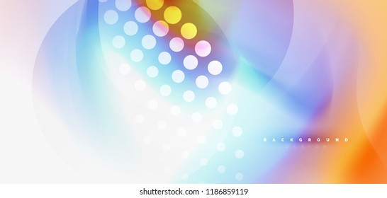 Fluid flowing wave abstract background, vector techno design