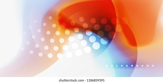 Fluid flowing wave abstract background, vector techno design