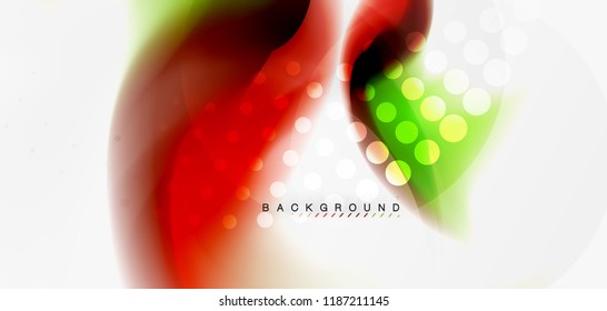 Fluid flowing wave abstract background, vector techno design