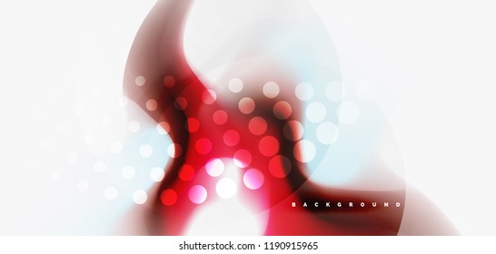 Fluid flowing wave abstract background, vector techno design