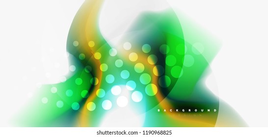 Fluid flowing wave abstract background, vector techno design