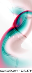 Fondo abstracto de onda fluida, diseño de tecnología vectorial
