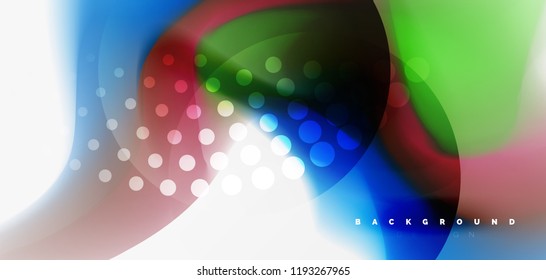 Fluid flowing wave abstract background, vector techno design