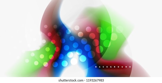 Fluid flowing wave abstract background, vector techno design