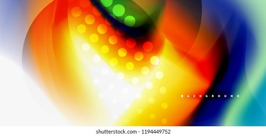 Fluid flowing wave abstract background, vector techno design